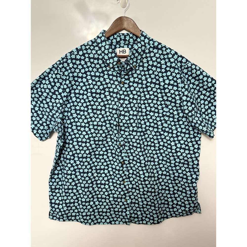 Floral Pattern 1XL HARBOR BAY BUTTOM DOWN SHIRT